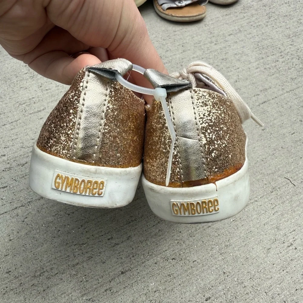 Gymboree Gold Sparkle Sneakers with White Accents
